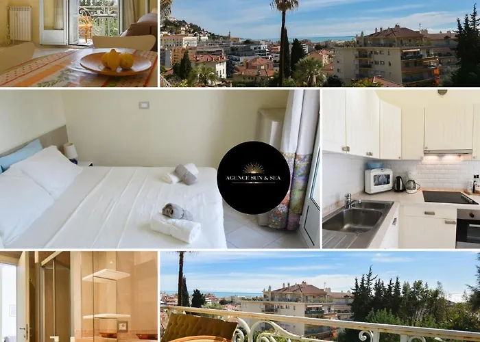 Le Montfleuri - Centre-ville Parking Prive Vue * 芒通